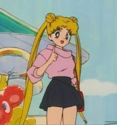 Character: Usagi Tsukino 90s Anime Fashion, Usagi Tsukino Outfits, Nostalgic Anime, Animated Fashion, Charlotte La Bouff, Moon Outfit, Sailor Moon Outfit, Sailor Moon Fashion, Sailor Moon Screencaps