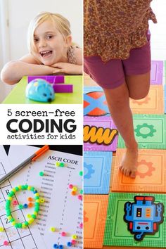 there is a collage of different activities for kids to do with the numbers and letters