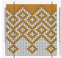 a cross stitch chart with the numbers and letters for each letter in yellow, white and black