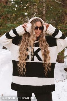 Show Me Your Mumu Ski In Sweater Trendy Work Outfit, Cozy Oversized Sweaters, Leather Legging, Neutral Tops, Feminine Dress, Show Me Your Mumu, Feminine Outfit, Color Block Sweater, Cute Sweaters