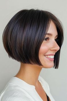 Coupe au carré Dark Brown Bob Haircut, Middle Part Short Bob, Micro Bob Haircut, Haircuts Ideas For Women, Blonde Hair Short, Short Stacked Bob, Micro Bob, Short Blonde Bob, Stacked Bob Haircuts