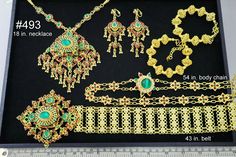 Gold color metal plating jewelry sets. great for traditional Thai/ Khmer/ Laos costumes. Care instructions: keep in zip lock bag. Note: -Due to the difference between different monitor, the picture will not reflect the actual color of the item. We guarantee the style is the same as shown in the pictures. Thank you for your interest and wish you enjoyed Shopping :) Sawasdee (-/l\-) Traditional Handmade Ceremonial Sets, Traditional Green Metal Jewelry Sets, Handmade Gold Jewelry For Traditional Ceremonies, Traditional Handmade Gold Sets, Bohemian Gold Sets For Festivals, Elegant Handmade Gold Set, Festive Handmade Gold Sets, Gold Jewelry Sets For Traditional Ceremonies And Festivals, Handmade Gold Sets For Gift