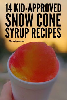 Snowcone Syrup Recipe, Homemade Snowcone Syrup, Healthy Snow Cone Syrup Recipe, Healthy Snow Cone Syrup, Cotton Candy Snow Cone Syrup Recipe, How To Make Snow Cone Syrup, Sugar Free Snow Cone Syrup Recipe, Snow Cone Recipes