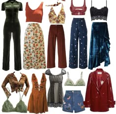 Retro Hippy Outfits, What To Wear To A Greta Van Fleet Concert, 70s Vintage Aesthetic Outfit, Spring 70s Fashion, Gvf Outfit Ideas, 70s Outfit Inspiration Summer, 70s Inspo Outfits Disco, Vintage Outfit Moodboard, Starcatcher Greta Van Fleet Outfit Ideas