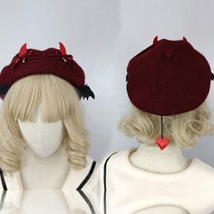 Chic Bat Wings Lolita Beret Add a touch of elegant style to your outfit with our Chic Bat Wings Lolita Beret. Featuring a unique bat wing design, this beret is perfect for completing a Lolita look or adding a touch of whimsy to any outfit. Made with high-quality materials, it's both fashionable and functional. Red Season, Anime Lingerie, Aesthetic Dark Academia, Kawaii Dress, Platform Mary Janes, Wings Design, Black B, Platform Slippers, Princess Style