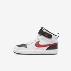 Kids Nike Shoes, Nike Court Borough Mid 2, Court Borough Mid 2, Nike Shoes For Boys, Nike Court Borough, Tenis Nike, Kid Lifestyle, Mid Top, Nike Kids