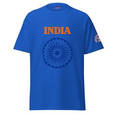 Introducing our India Cricket T-Shirt, a symbol of unwavering support and pride for the national team. This fan apparel is the perfect way to showcase your allegiance to the India cricket team and stand strong with fellow fans. Crafted with dedication and attention to detail, this T-shirt proudly displays the iconic colours of the India cricket team. It's more than just a piece of apparel; it's a statement of your love for cricket and your unyielding support for the national heroes. The 100% cotton classic tee will help you land a more structured look. It sits nicely, maintains sharp lines around the edges, and goes perfectly with layered streetwear outfits. Plus, it's extra trendy now!   * 100% cotton  * Fabric weight: 5.0-5.3 oz/yd² (170-180 g/m²)   * Open-end yarn  * Tubular fabric  * T Indian Cricket Jersey, Pakistan Cricket Shirt, Virat Kohli In Shirt, Curry Shirt, Cricket India, India Pakistan Cricket, Cricket T Shirt, T20 Cricket, India Cricket Team