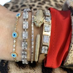 Diamond Baguette Cluster Illusion Tennis Bracelet                      – Milestones by Ashleigh Bergman Diamond Box, Diamond Baguette, Celebrity Engagement Rings, Diamond Bangles Bracelet, Bezel Set Diamond, Jewelry Lookbook, Diamond Bangle, Custom Jewelry Design, Evil Eye Jewelry