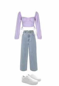 Purple Outfit Ideas Casual, Purple Outfits, Causual Outfits, Jeans Outfit, Teenage Fashion Outfits, Fashion Mode, Casual Style Outfits