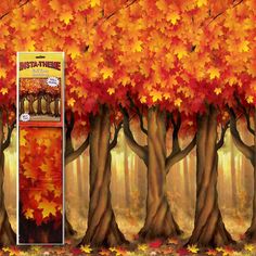 Fall Trees Room Roll Trees Backdrop, Fall Harvest Decorations, Fall Backdrops, Fall Party Decorations, Scene Setters, Party Photo Backdrop, Fall Trees, Fall Fest, Harvest Decorations