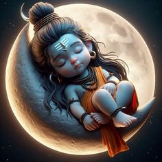 #dp #lordshiva #moon #sleeping #sleep #goodnight Sleeping Dp, God Reference, Baby Shiva, Sleeping Baby Pictures, Cute Dp, Cute Pics For Dp, Photos Of Ganesha, Durga Mantra, God Pics