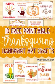 free printable thanksgiving handprint art crafts for kids