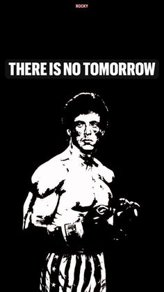 there is no tomorrow poster with an image of a man in striped shorts holding a boxing glove