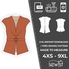 the sewing pattern for this vest is easy to sew