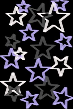 several stars are arranged in the shape of an arrow on a black background with white and purple colors