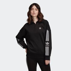 Adidas Lock Up Half-Zip Sweatshirt, New With Tags, Never Worn. Stand Up Collar, Embroidered Adidas Logo On Left Breast, Elastic Cuff Sleeves And Hem, Thick Cotton/Polyester Blend. Half Zip Sweatshirt Outfit, Lock Up, Half Zip Sweatshirt, Sweatshirt Outfit, Adidas Hoodie, Adidas Tops, Adidas Online, Zip Sweatshirt, Black Adidas