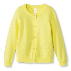 Toddler Girls� Pointelle Hem Cardigan Yellow Sweatshirt, Closet Size, Shop Target, Newborn Girl, Toddler Girls, Latest Styles, Toddler Girl