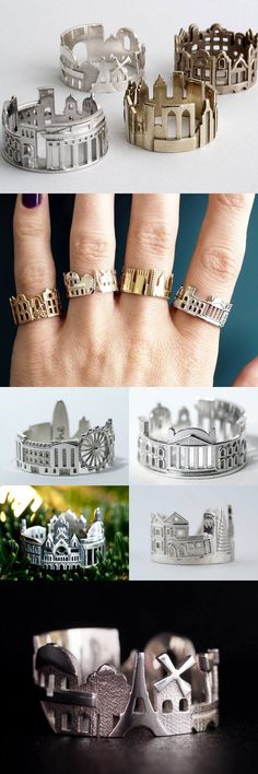 Different Types Of Rings, Cityscape Rings, Rings And Bracelets, Jewerly Designs, בר מצווה, Pandora Bracelets, Pandora Bracelet, Types Of Rings, Pandora Jewelry