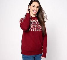 This beautiful Fair Isle adaptive sweater is the ideal topper for fall, winter, and beyond. From Denim & Co.® Fashions. Women's Cardigans, Open Sweater, Teacher Style, Fair Isle Sweater, Women's Sweaters, Comfy Sweaters, Yellow Sweater, Pretty Style, Men's Apparel