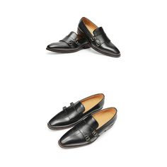 Introducing our Refined Exotic Leather Monk Strap Party Loafers, the epitome of sophistication and style. Crafted with the finest genuine leather, these loafers exude luxury and elegance with their solid pattern and pointed toe shape. Designed for comfort and durability, they feature a rubber outsole for excellent traction and stability, while the buckle strap closure adds a unique and stylish element. Elevate your footwear collection and make a statement wherever you go with these perfect blend Semi-formal Slip-on Dress Shoes With Flat Heel, Timeless Business Slip-on Loafers, Timeless Business Slip-ons With Round Toe, Business Tassel Loafers With Pointed Toe And Leather Sole, Pointed Toe Tassel Loafers With Leather Sole For Business, Luxury Formal Wingtip Slip-ons, Luxury Flat Heel Slip-ons For Formal Occasions, Luxury Formal Tassel Loafers With Plain Toe, Luxury Plain Toe Tassel Loafers For Formal Occasions