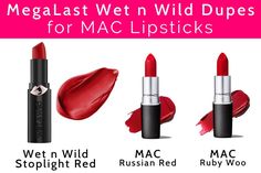 12 Best Wet n Wild Dupes for MAC Lipsticks Wet And Wild Lipstick, Wet N Wild Mascara, Wet N Wild Lipstick, Mac Lipstick Swatches, Mac Lipstick Shades, Drugstore Lips, Budget Makeup, Lipstick For Dark Skin