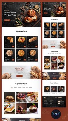 an image of food website design