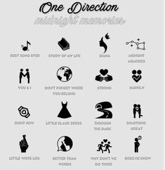 the one direction sign is shown in black and white, with different symbols on it