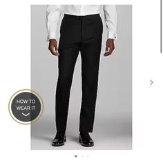 Nwt. Never Worn. Size: 33x30 Color: Black Item Code: Jab3xuw33001 We Love How Tuxedo Separates, Like These Pants From Jos. A. Bank, Make It Easy To Look Your Best For All Your Formal Affairs. With Tuxedo Separates, You Can Choose Jacket, Pant And Vest Sizes Separately For The Perfect Fit. These Flat-Front Pants Are Half-Lined To The Knee. Tailored Fit Half Lined To Knee 85% Wool, 13% Polyester, 2% Spandex Dry Clean Only Imported Black Semi-formal Bottoms With Straight Hem, Black Flat Front Formal Pants, Black Tuxedo Style Straight Leg Bottoms, Black Tuxedo Straight Leg Pants, Black Tuxedo Style Straight Leg Pants, Black Tuxedo Pants With Straight Leg, Black Tuxedo Style Straight Pants, Black Straight Leg Tuxedo Pants, Black Slim Fit Formal Bottoms