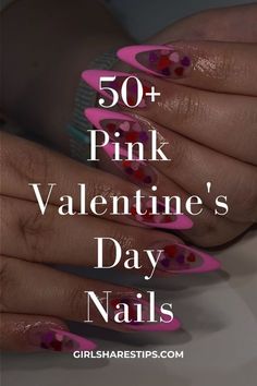 Long Valentines Day Nails, Almond Designs, Gel Ideas, Classy Acrylic, Heart Nail Designs, Party At Home, Night Work, Romantic Nails, Creative Valentines