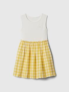 Gauze Skirt, Gauze Skirts, Yellow Gingham, Clothes Spring, Summer Rose, 2024 Spring Summer, Gauze Dress, Yellow Plaid, Dress Yellow