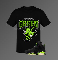 This t-shirt inspired by the Jordan 6 Retro 'Electric Green' colorway is everything you've dreamed of and more. It feels soft and lightweight, with the right amount of stretch. It's comfortable and flattering for both men and women. This Jordan inspired design is perfect for sneakerheads everywhere!  * 100% combed and ring-spun cotton (Heather colors contain polyester) * Ash color is 99% combed and ring-spun cotton, 1% polyester * Heather colors are 52% combed and ring-spun cotton, 48% polyester Green Electric, Jordan 6 Retro, Electric Green, Shoe Display, Retro Tee, Matching Jordans, Jordan 6, Matching Gifts, Retro Shirts