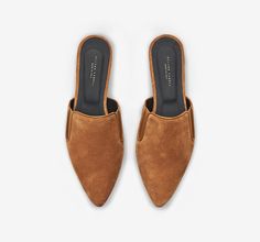 Dream Mule | Caramel - Oliver Cabell Fall Mules, Mule Flats, Sell Shoes, Suede Mules, Slip On Mules, Womens Mules, Clean Shoes, Shoes Brand, High End Fashion