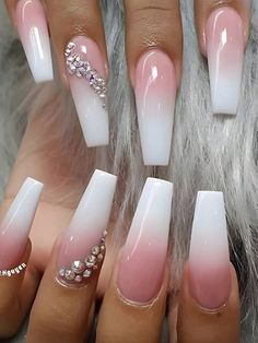 Coral Pink  Collar   Geometric Color Nails Embellished   Nail,Hand & Foot Care French Manicure Nails, Nail Length, Stick On Nails, Nail Art Hacks