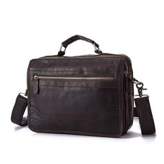 Woosir Vintage Genuine Leather Large Messenger Bag for Men Messenger Bag For Men, Cross Body Sling Bag, Vintage Leather Backpack, Leather Messenger Bag Men, Leather Laptop Backpack, Leather Weekender, Vintage Backpacks, Leather Rucksack, Briefcase For Men