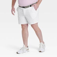 Why we're ALL IN: Golf shorts made from moisture-wicking fabric with four-way stretch and quick-drying properties designed to keep you feeling fresh and comfortable. A waistband with belt loops offers a customizable fit, while two side pockets add functional flair. The solid-color design is completed with a UPF 50+ rated fabric for sun protection. All in Motion™: Inspiring the potential in every body. Sporty Golf Shorts With 4-way Stretch, Sporty 4-way Stretch Golf Shorts, Sporty Golf Athletic Shorts, Sporty Short Length Athletic Shorts For Golf, Golf Athletic Shorts With Built-in Liner, Functional Golf Bottoms With Built-in Shorts, Sporty Golf Athletic Shorts With Built-in Shorts, Sporty Golf Shorts With Built-in Shorts, Sporty Golf Shorts For Summer