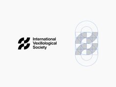 the international technological society logo is shown in black and white, with an abstract design