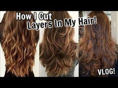 Long Hair Diy, Cut Hair At Home, Cut Own Hair, Cut Layers, Long Shag Haircut, Haircuts For Long Hair With Layers, Layered Curly Hair, How To Cut Your Own Hair, Diy Haircut