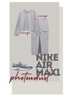 #nike #airmax #nikeairmax #nikeairmax1 #am1 #outfit #ootd #sneaker #sneakeroutfit #fall #falloutfit #winter #winteroutfit #photondust #smokegrey #grey #greyoutfit #coord #coordsetstyle #coordoutfit Co Ords Outfits, Co Ord Set