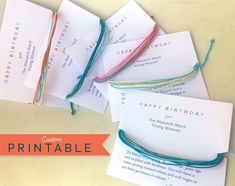 several birthday cards are laid out on top of each other with the words, happy birthday