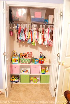 the closet is full of toys and other items for children to use in their playroom