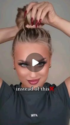 Ponytail Hairstyles Easy, Hair Up Styles, Bun Hairstyles For Long Hair, Braided Hairstyles For Wedding, Penteado Cabelo Curto, Hair Videos Tutorials