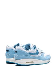 Find NIKE Air Max 1 Blueprint Sneakers on Editorialist. blue/white leather signature Swoosh logo detail contrasting panel detail round toe front lace-up fastening logo patch at the tongue branded insole rubber sole with Max Air cushioning These styles are supplied by a premium sneaker marketplace. Stocking only the most sought-after footwear, they source and curate some of the most hard to find sneakers from around the world. Blue Air Max Sneakers For Streetwear, Nike Light Blue Sneakers For Streetwear, Blue Nike Air Max For Streetwear With Boost Midsole, Blue Nike Air Max Lace-up, Blue Nike Air Max Lace-up Shoes, Blue Nike Air Max Low-top, Blue Nike Air Max For Streetwear, Blue High-top Sneakers With Air Max Cushioning For Streetwear, Blue Low-top Nike Air Max For Streetwear