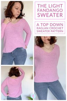 the top down raglan crochet sweater pattern