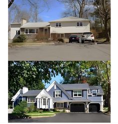 before and after pictures of a house in the suburbs