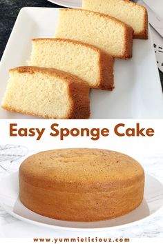 this easy sponge cake is made with only 3 ingredients and it's ready to be eaten