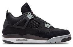 Jordans 4 Noir, Black Luxury Lace-up Air Jordan 4, Jordan 4 Retro Black Game Royal, Jordan 4 Retro Canvas, Luxury Black Air Jordan 4 With Contrast Sole, Jordan 4 Black Canvas On Feet, Jordan 4 Retro Blank Canvas, Jordan 4 Black Canvas, Flight Logo