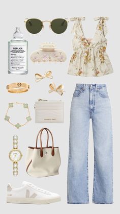 #cream #simple #cleangirl #aesthetic #fyp #fypshuffle Europe Outfits, Outfit Collage, Causual Outfits, Cute Summer Outfits, Girly Fashion, Lookbook Outfits