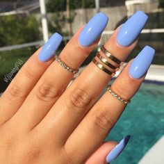 33 Best Acrylic Nails! View them all right here -> | http://www.nailmypolish.com/acrylic-nails/ | @nailmypolish Smink Inspiration, Long Acrylic, Super Nails, Blue Nail, Acrylic Nail Art, Best Acrylic Nails, Long Acrylic Nails, Gorgeous Nails, Top 50