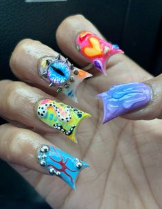 Junk Nails, Girly Acrylic, Duck Nails, Bowling Team, Red Camo, Thigh Tattoos