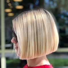 Kare Haircut, All One Length Bob, Short One Length Bob, Short Blonde Bobs Fine Hair, Blond Bobs, Straight Cut Bob, Bubble Bob, One Length Bob, Straight Bob Cut